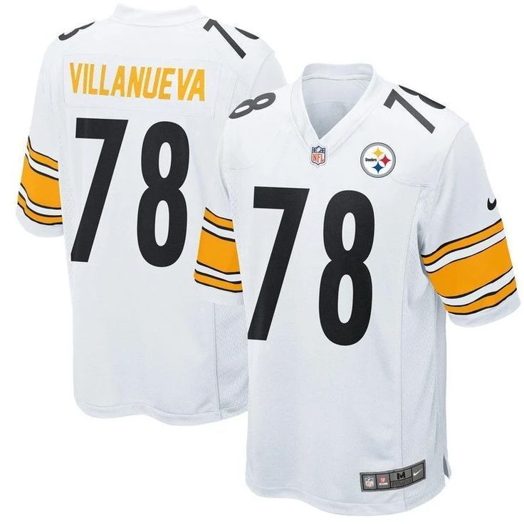 Men Pittsburgh Steelers #78 Alejandro Villanueva Nike White Game NFL Jersey